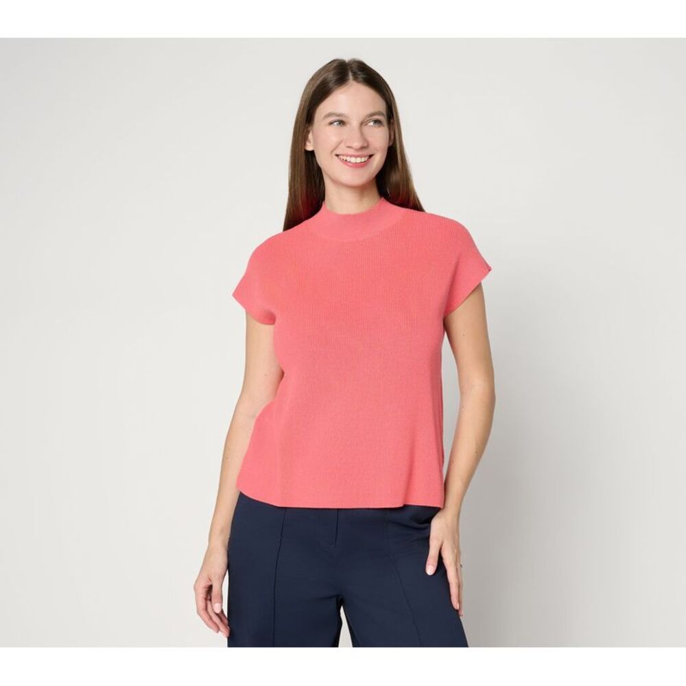 Carla Rockmore Collection Women's Top Plus Sz Sweater 1X Make Your Pink